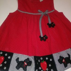 Rare Editions red curduroy dress